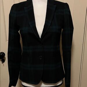 LOFT Dark Plaid Blazer